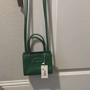Telfar Green Mini Bag with Structured Design